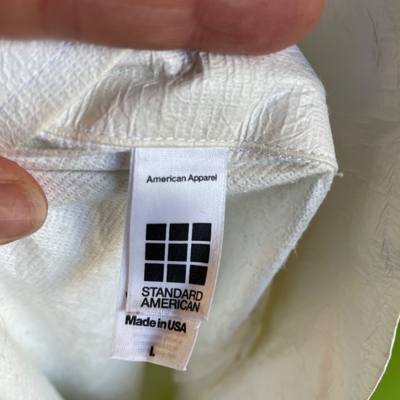 American Apparel, vintage, whit 100% TYVEK coat, size L, UNISEX. Branded «Neige» - Picture 13 of 14